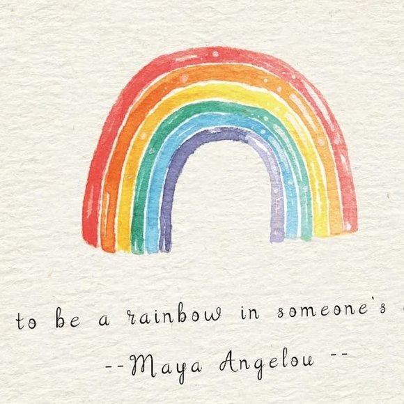 Try to be a rainbow in someone's cloud Inspi Motivational canvas. - Picture 2 of 5
